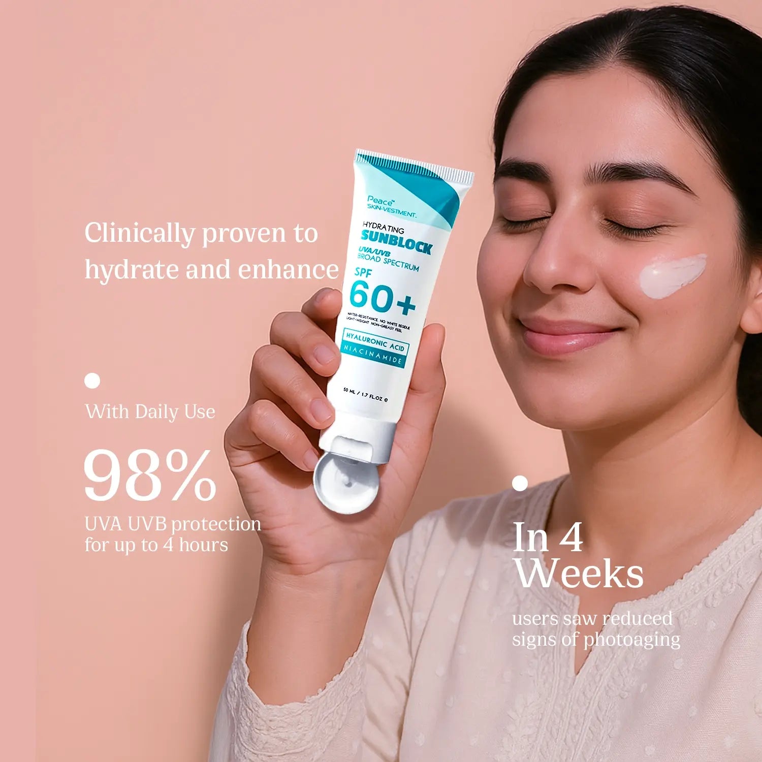 Sunblock SPF 60+ UVA UVB - Peace Skinvestment